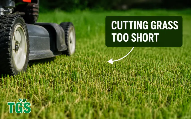 cutting grass too short