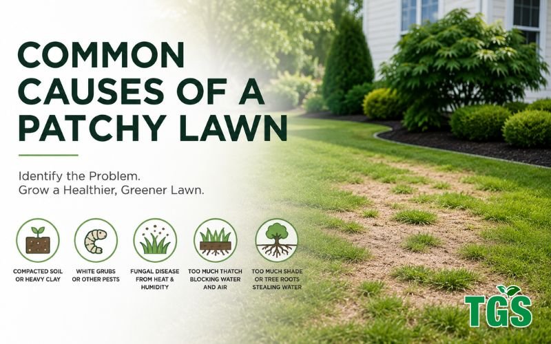 common causes of patchy lawn