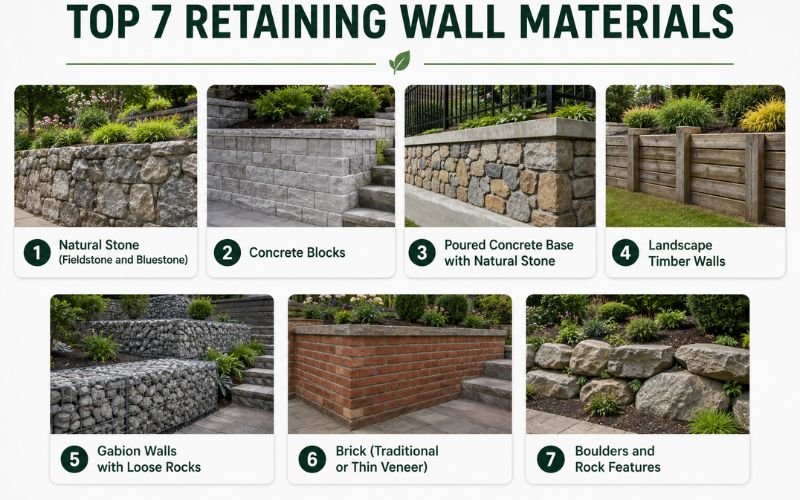 Top 7 Retaining Wall Materials