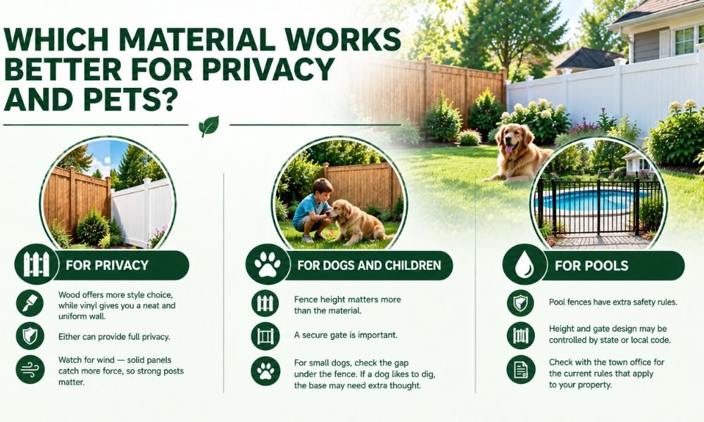 Which Home Material works better for privacy and pets